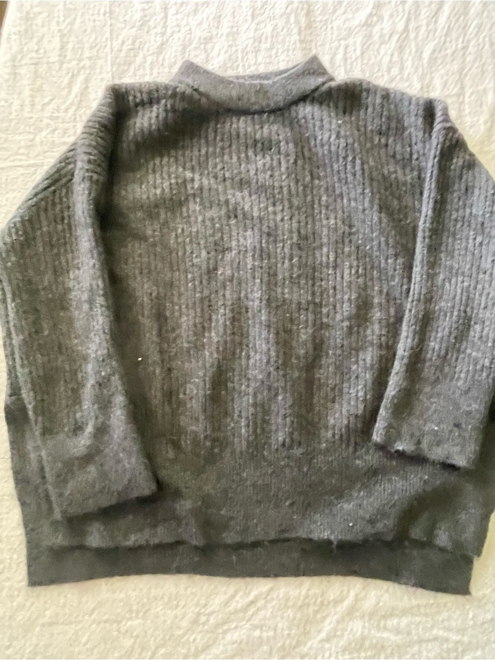 H&M Ribbed Mock Neck Sweater in Gray - Picture 5 of 5